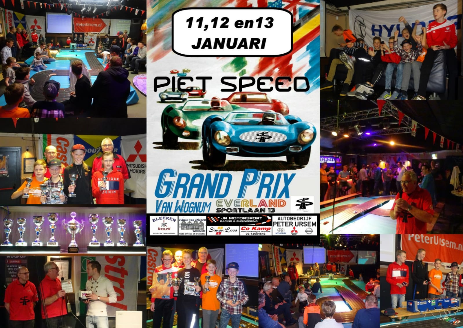 Foto collage van de Grand Prix van Wognum, gemaakt door JC Everland